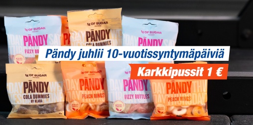 Pndy juhlii 10-vuotissyntympivi | Karkkipussit 1 